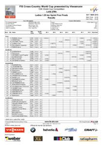 FIS Cross-Country World Cup presented by Viessmann 12th World Cup Competition Lahti (FIN)