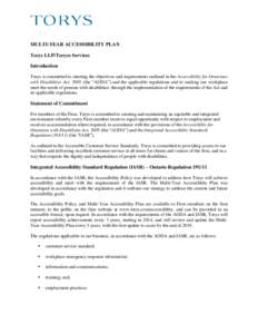 Urban design / Torys / Disability / Ontarians with Disabilities Act / Law / Human geography / Knowledge / Accessibility / Ergonomics / Transportation planning