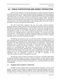 New York City Department of Environmental Protection  Waterbody/Watershed Facility Plan Flushing Bay  6.0 PUBLIC PARTICIPATION AND AGENCY INTERACTION