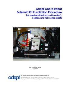 Adept Cobra Robot Solenoid Kit Installation Procedure