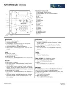 AVAYA 9404 Digital Telephone Telephone Components 17  1.