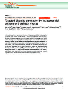 ARTICLE Received 10 Dec 2014 | Accepted 9 Feb 2015 | Published 23 Mar 2015 DOI: [removed]ncomms7585  OPEN