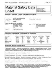 [removed]ACCENT MSPR 6PK SATIN BUTTERCUP 3 OZ  Page 1 of 5 Material Safety Data Sheet