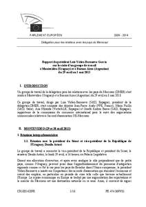 [removed]PARLEMENT EUROPÉEN Délégation pour les relations avec les pays du Mercosur  Rapport du président Luis Yáñez-Barnuevo García