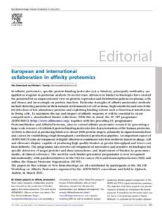 European and international collaboration in affinity proteomics