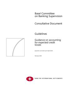 Guidance on accounting for expected credit losses