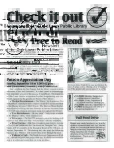 Check it out  ✓ Newsletter of the Oak Lawn Public Library VOL. 19 NO. 5