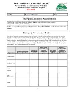 Microsoft Word - 13B Emergency Response Plan, Data From, Rev 0a, [removed]doc