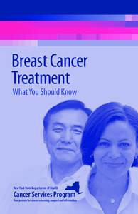 BREAST CANCER TREATMENT – WHAT YOU SHOULD KNOW - Publication 0401