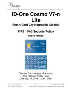 Microsoft Word[removed]Cert. #[removed]Security Policy ID-One Cosmo v7-L[removed]doc