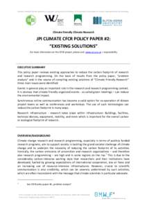 Microsoft Word - JPI-CLIMATE-CFCR-PolicyPaper2_ExistingSolutions_130920