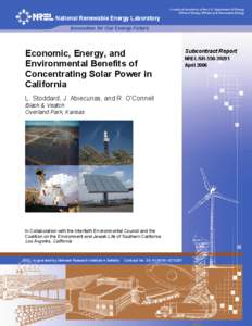 Economic, Energy, and Environmental Benefits of Concentrating Solar Power in California