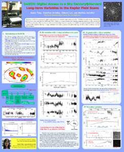 DASCH: Digital Access to a Sky Century@Harvard Long-term Variables in the Kepler Field Scans Sumin Tang, Jonathan Grindlay, Edward Los, and Mathieu Servillat Harvard-Smithsonian Center for Astrophysics Abstract: DASCH is