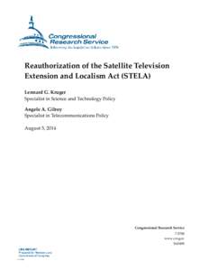 Broadcasting / Broadcast law / Broadcast engineering / Television in the United States / Cable television in the United States / Satellite Television Extension and Localism Act / Satellite Broadcasting and Communications Association v. FCC / Superstation / Dish Network / Television / Electronic engineering / Satellite television