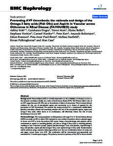 Aging-associated diseases / Treatment of bipolar disorder / Aspirin / Salicylates / Antiplatelet drug / Hemodialysis / Omega-3 fatty acid / Clopidogrel / Stroke / Medicine / Chemistry / Biology