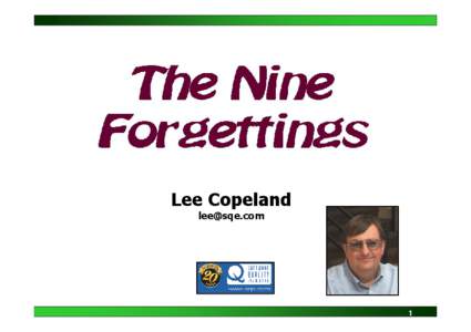 Lee Copeland [removed] 1  Forgetting Our Beginnings