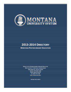 [removed]DIRECTORY MONTANA POSTSECONDARY EDUCATION