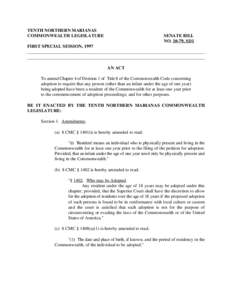 TENTH NORTHERN MARIANAS COMMONWEALTH LEGISLATURE SENATE BILL NO[removed], SD1