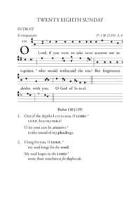 319  TWENTY EIGHTH Sunday INTROIT Si iniquatates