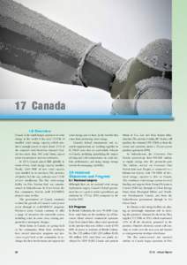 17 Canada 1.0 Overview Canada is the ninth largest producer of wind energy in the world. It has over 7.8 GW of installed wind energy capacity, which produces enough power to meet about 3.1% of