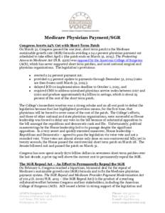 Medicare / Presidency of Lyndon B. Johnson / Law / Government / Repeal / Ron Wyden / United States National Health Care Act / American College of Surgeons / Healthcare reform in the United States / Health / Federal assistance in the United States