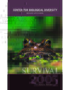Ctr Biodiver- AnnualRptV3-2003