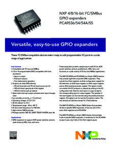 1084 NXP I2C-SMBus GPIO exp PCA9536-54-54A-55 v4.indd