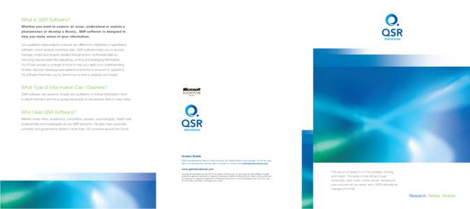 XSight / NVivo / Wireless Ronin Technologies / Science / Qualitative research / QSR International