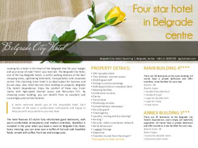 Four star hotel in Belgrade centre Belgrade City Hotel