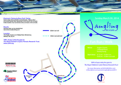 Trail Map Sunday March 30 , 2014 Electronic Timing by Race Tech Timing  Sports timing will be provided to all participants. Please collect