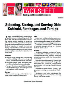 Selecting, Storing, and Serving Ohio Kohlrabi, Rutabagas, and Turnips