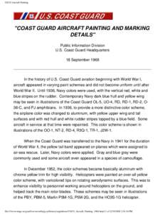 USCG Aircraft Painting  