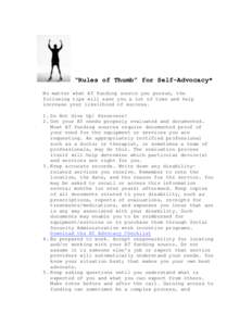 Microsoft Word - rules_of_thumb.doc