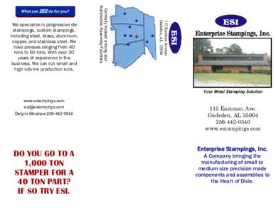 ESI ESI 115 Eastman Avenue Gadsden, AL 35904