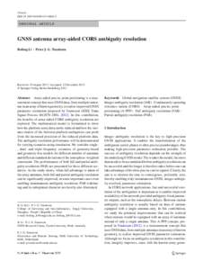 J Geod DOIs00190ORIGINAL ARTICLE  GNSS antenna array-aided CORS ambiguity resolution