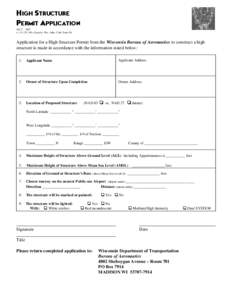 High Structure Permit Application