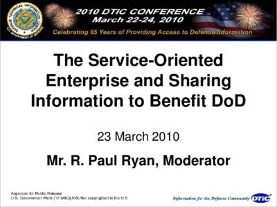 Service-Oriented Enterprise & Sharing Information to Benefit DoD
