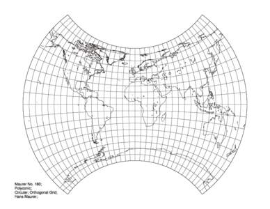 Maurer No. 180; Polyconic; Circular; Orthogonal Grid; Hans Maurer;  