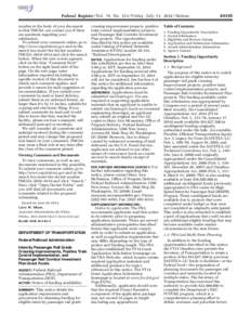 Federal Register / Vol. 79, No[removed]Friday, July 11, [removed]Notices number in the body of your document so that FMCSA can contact you if there are questions regarding your submission. To submit your comment online, go 