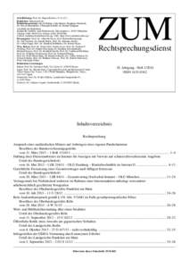 Schriftleitung: Prof. Dr. Jürgen Becker (V.i.S.d.P.) Redaktion: Sebastian Pech Redaktionsassistenz: Nicole Bentin, Carla Burner, Stephanie Niederalt, Dr. Pascal Oberndörfer, Christoph Seibold, Dr. Martin Schippan Ansch