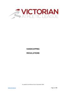 HANDICAPPING REGULATIONS As updated and effective from 1 September[removed]www.val.org.au