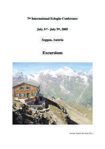 7th International Eclogite Conference July 3rd - July 9th, 2005 Seggau, Austria