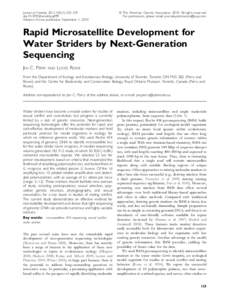 Journal of Heredity 2011:102(1):125–129 doi:[removed]jhered/esq099 Advance Access publication September 1, 2010 Ó The American Genetic Association[removed]All rights reserved. For permissions, please email: journals.per