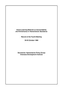 International development / International Red Cross and Red Crescent Movement / ALNAP / Humanitarian principles / Code of Conduct for the International Red Cross and Red Crescent Movement and NGOs in Disaster Relief / Department for International Development / Steering Committee for Humanitarian Response / Sphere Project / Office for the Coordination of Humanitarian Affairs / Humanitarian aid / Natural disasters / Development