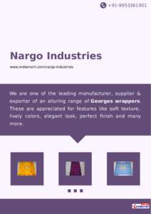 +[removed]Nargo Industries www.indiamart.com/nargo-industries  We are one of the leading manufacturer, supplier &