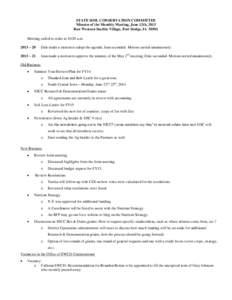 STATE SOIL CONSERVATION COMMITTEE Minutes of the Monthly Meeting, June 12th, 2013 Best Western Starlite Village, Fort Dodge, IA[removed]Meeting called to order at 10:20 a.m. 2013 – 20