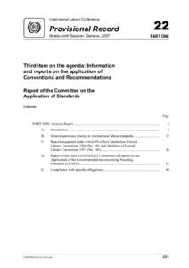 International law / International Labour Organization / Ethics / Juan Somavía / League of Nations / Child labour / Human rights / Human rights in Colombia / United Nations / International relations / International labor standards