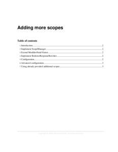 Adding more scopes Table of contents 1 Introduction........................................................................................................................2