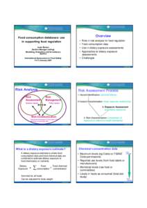 Food Standards Australia New Zealand / Food science / Self-care / Exposure assessment / Food safety / Health effects of wine / Food / Nutrition / Risk assessment / Health / Safety / Risk