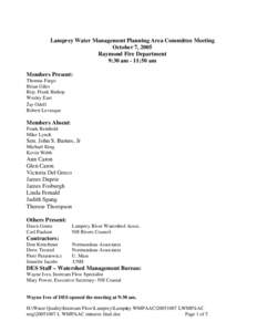 Lamprey Water Management Planning Area Committee Meeting